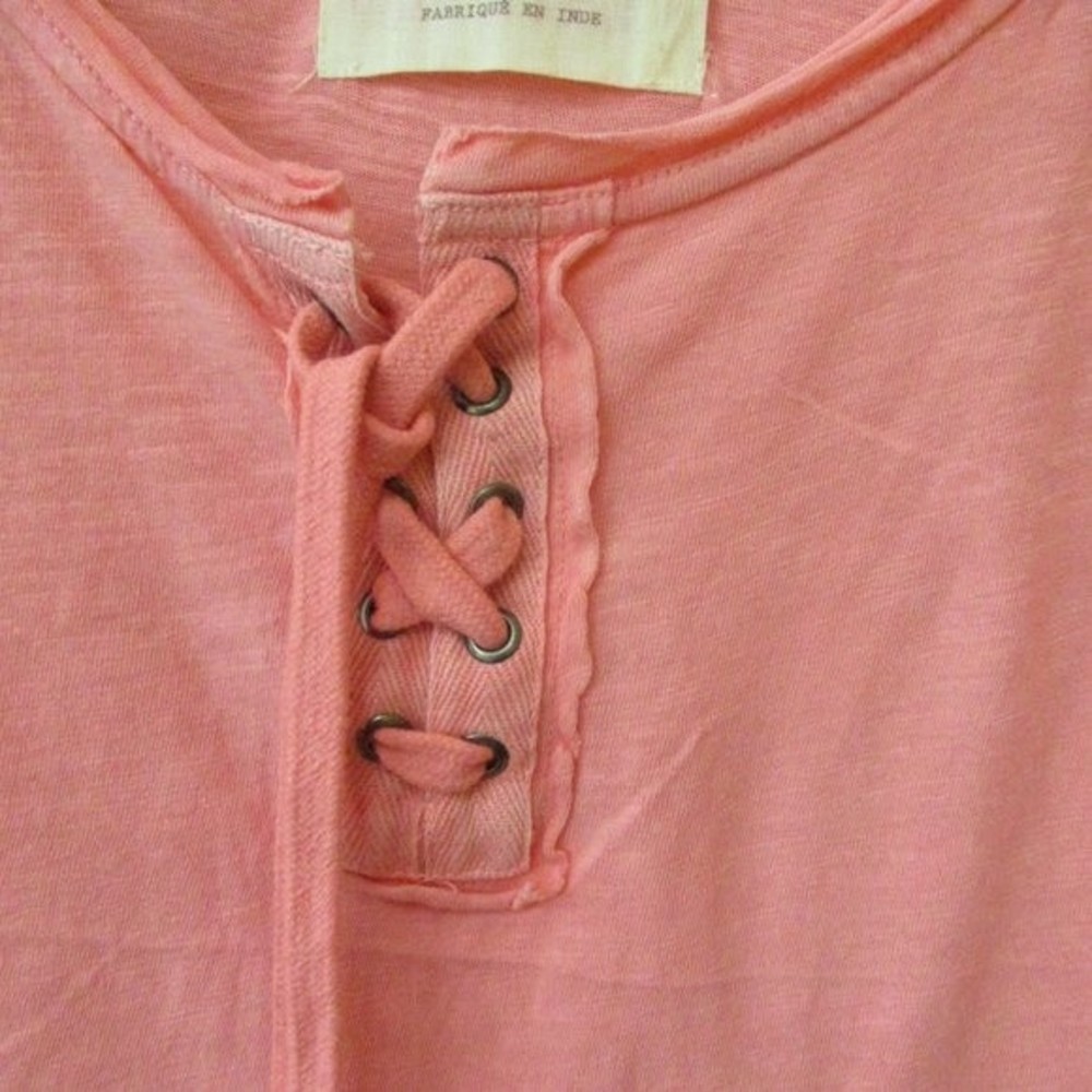 We the Free Shirt Raw Edge Boxy Lace Up Tee - Picture 5 of 5
